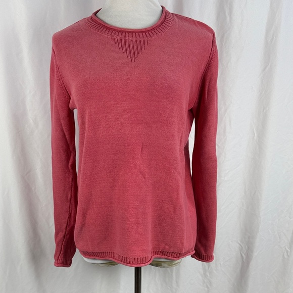 Coldwater Creek Sweaters - Coldwater Creek Rose Cotton Crew Neck Sweater